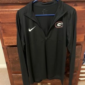 Men’s Nike Dri-Fit Zip pullover, UGA. NWT.